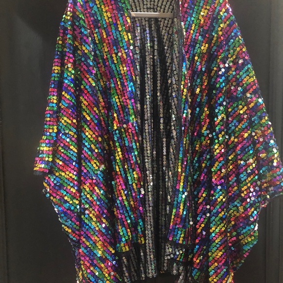 Multi-colored Sequin Jacket - Picture 3 of 4